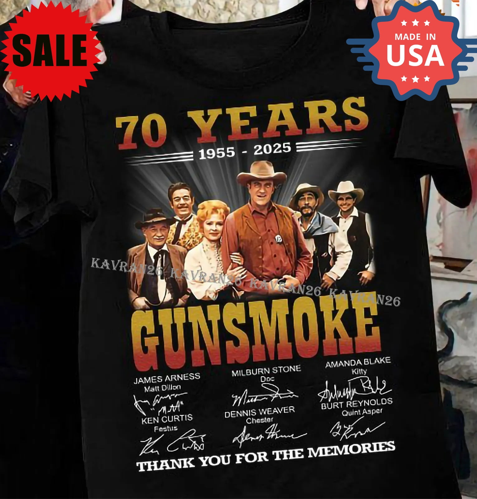 70 Years Gunsmoke Thank You For The Memories Anniversary 1955 2025 Men