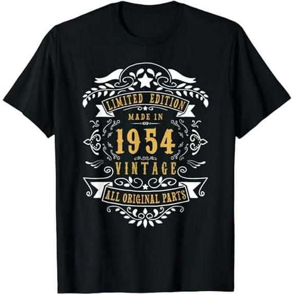 70 Years Old 70th Birthday Made Born in 1954 Men Women Idea T-Shirt