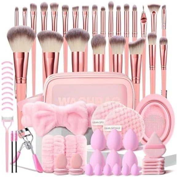 70 count Makeup Brushes Set Professional Makeup Kit Multi-functional Makeup Tool Set with Case Facial Makeup Accessories, Foundation Makeup Brush Kit Eye and Make up Brushes & Tools