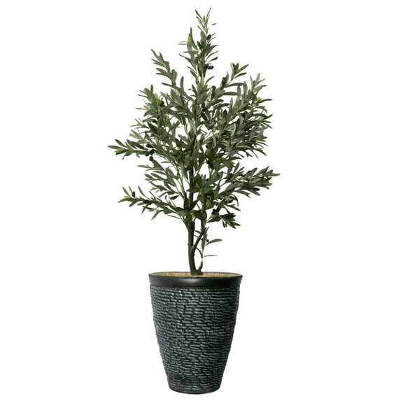 70" fake olive tree in a fiberstone planter