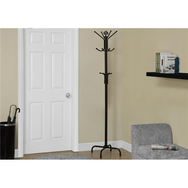 70 in. Black Metal Coat Rack - Walmart.com