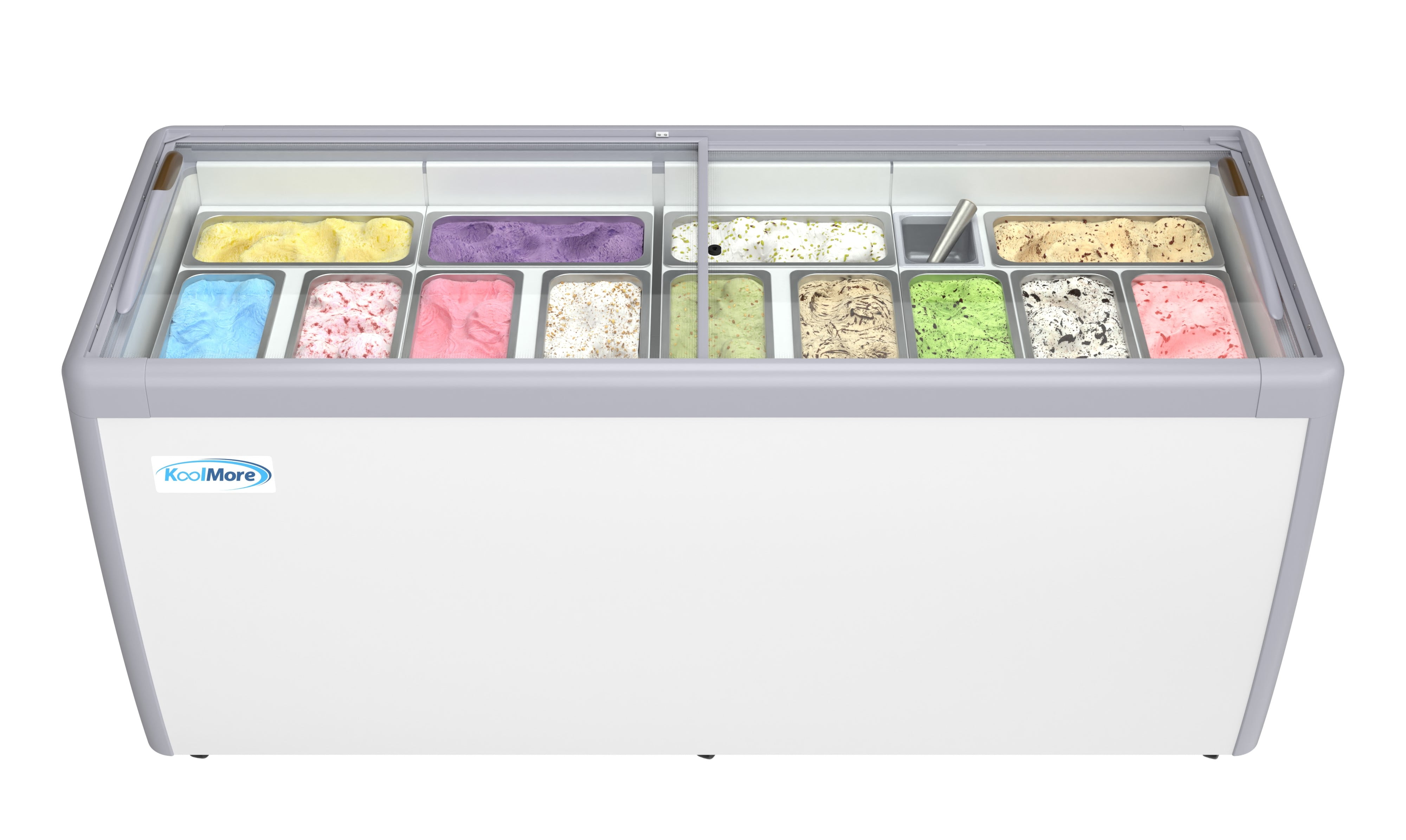 70 in. Gelato Dipping Cabinet Display Freezer with Sliding Glass Door, 20 cu. ft. KM-GDC-71SD
