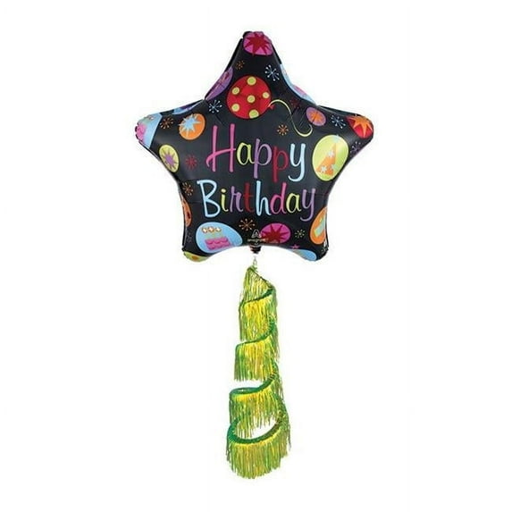70 in. Happy Birthday Bursts Air Walker Foil Balloon 70in.