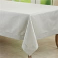 thumbnail image 1 of 70 in. Shimmering Piping Tablecloth, Silver Stripe, 1 of 1