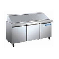 70 in. W 15.5 cu. ft. 3-Door Mega Top Sandwich-Salad Prep Table Stainless Steel