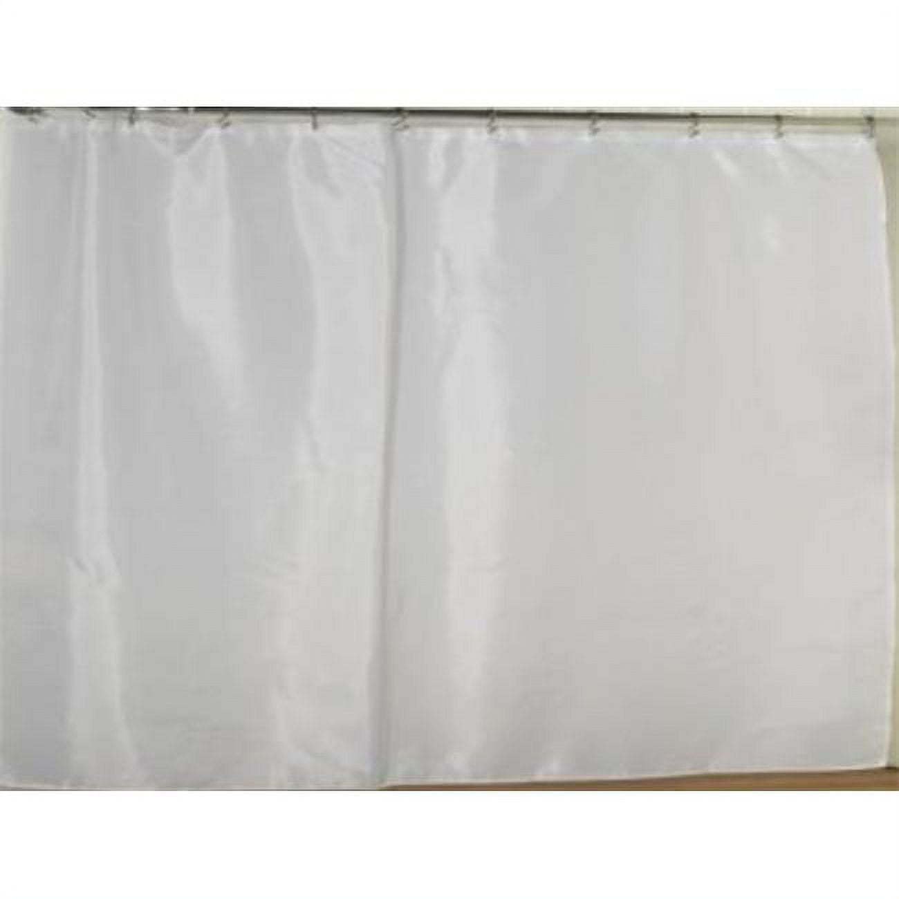 70 in. x 72 in. Fabric Shower Curtain Liner White