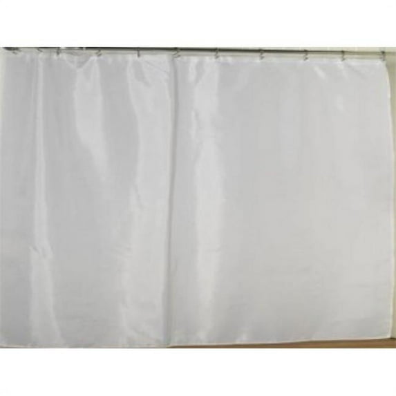 70 in. x 72 in. Fabric Shower Curtain Liner - White