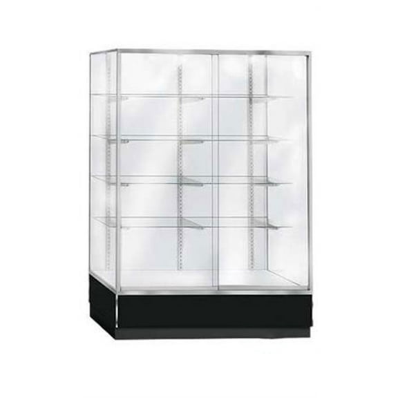 70 inch Black Metal Framed Glass Wall Unit Ready to Assemble