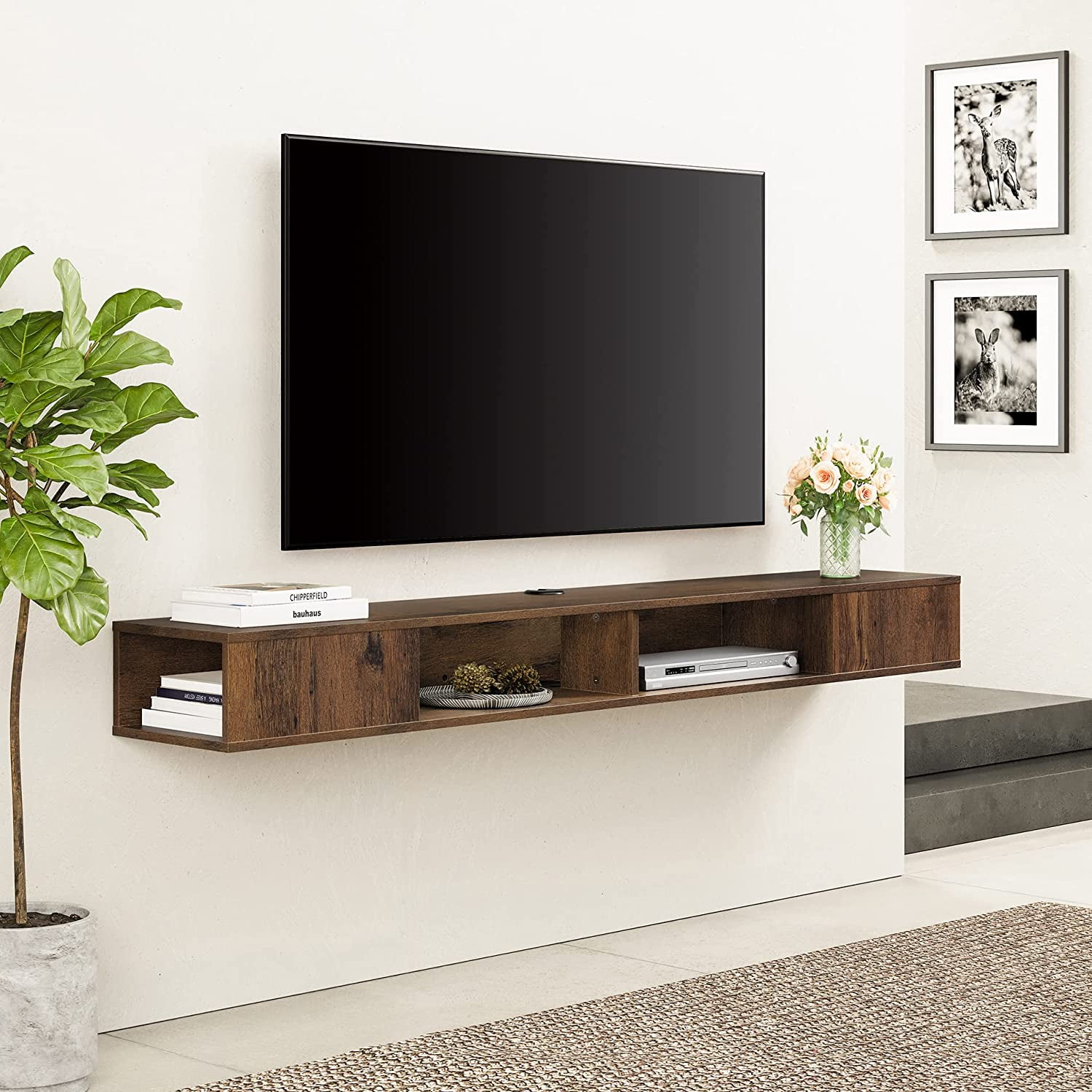 70 inch Floating TV Stand Wall Mounted Entertainment Center Floaing