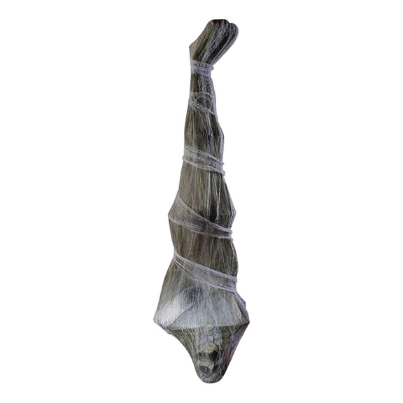 70-inch Halloween Spider-Themed Cotton Hanging Mummy, Halloween Yard and Indoor Decor, Scary Props, Haunted House Props