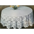 thumbnail image 1 of 70 inch Lace Tablecloth Round with Floral Pattern for Birthday Party, Wedding Reception, 1 of 3