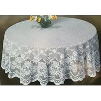 70 inch Lace Tablecloth Round with Floral Pattern for Birthday Party, Wedding Reception