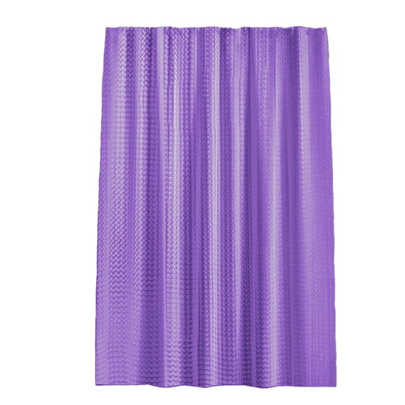 70 inch Long Shower Curtain Liner, EVA Heavy Duty Longer Bath Clear Shower Liner with 12 Hooks, Waterproof Odorless Clear Bathroom Shower Curtains - Purple
