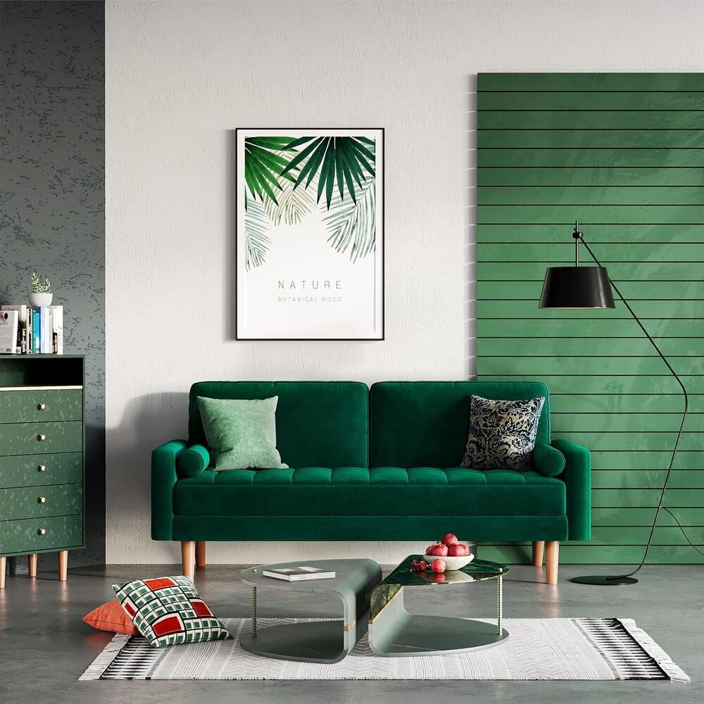 70 inch Soft Fabric Couches Set for Living Room Three Seat Sofa Modern