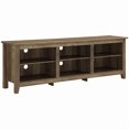 70 inch Wood Media TV Stand Storage Console in Rustic Oak - Walmart.com