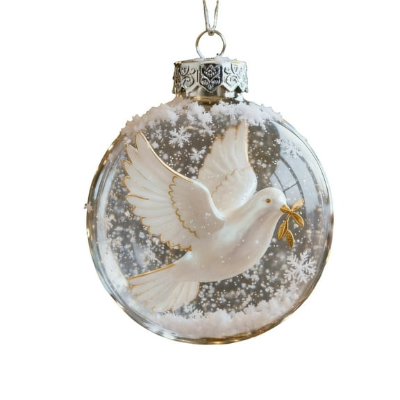 up to 70% off karymi Christmas Dance Party Ball Ornaments 2D Dove of Peace Hanging Pendants Festive Decorations for Gatherings Tree Decorations Gift Ideas up to 60% off Shop All Savings