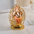 thumbnail image 1 of up to 70% off karymi Metal Candlestick Cup Hollow Candle Stand Decorative Candle Stand Leaf Tealights Candle Cup Iron Candleholder for Wedding Living Room Home Par Christmas Party Favors, 1 of 6