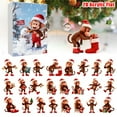 thumbnail image 1 of up to 70% off karymi Monkey Advent Calendar 2025 with 24 2D Acrylic Ornaments Christmas Countdown Calendar for Kids Holiday Surprise Gift and Tree Decor Home Decor Extra Savings Extra Savings, 1 of 9