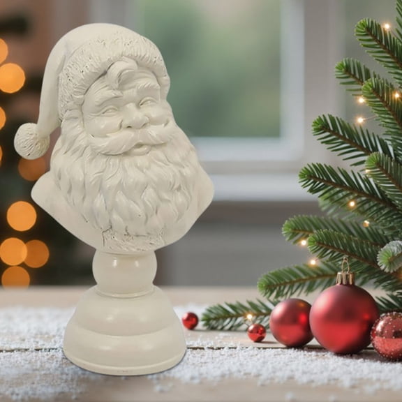 up to 70% off karymi White Santa Bust Christmas Tabletop Decoration,6 Inch,Classic Christmas Resin Figurine Christmas Ornament for Tabletop Bookshelf Bedroom Christmas Party Favors