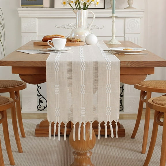 70 "long square Doilies with table flag No folds Table flag Suitable for dressing table coffee table buffet - Off white