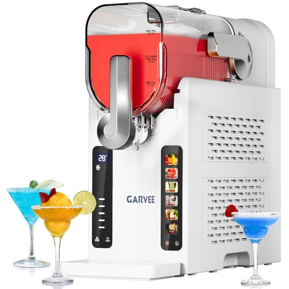 70 oz Slushie Machine for Home, No Ice Needed Frozen Drink Maker with 6 Programs & LED Display, for Margaritas, Smoothies, Milkshakes, Ice Cream, White