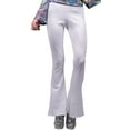thumbnail image 1 of Women's White 70s Flared Boogie Disco Pants Costume Medium 6-8, 1 of 2