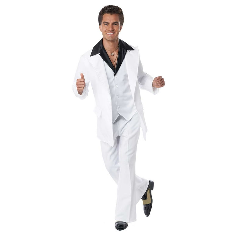1970s White Disco Suit Adult Costume 1970s White Disco Suit Adult Costume