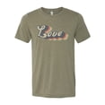 thumbnail image 1 of "70's Shirt, LOVE, Vintage Shirt, Vibing, Trendy, Unisex, Sublimation T, Soft Bella T, Vintage Tees, Retro Shirt, Gift For Him, Mom Tee, 80's, Heather Olive, 2XL", 1 of 1
