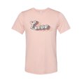 thumbnail image 1 of "70's Shirt, LOVE, Vintage Shirt, Vibing, Trendy, Unisex, Sublimation T, Soft Bella T, Vintage Tees, Retro Shirt, Gift For Him, Mom Tee, 80's, Peach, LARGE", 1 of 1