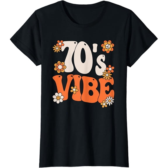 70's Vibe Costume 70s Party Outfit Groovy Hippie Peace Retro T-Shirt