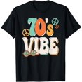 thumbnail image 1 of 70's Vibe Costume 70s Party Outfit Groovy Hippie Peace Retro T-Shirt, 1 of 3