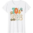 thumbnail image 1 of 70's Vibe Costume 70s Party Outfit Groovy Hippie Peace Retro T-Shirt, 1 of 3