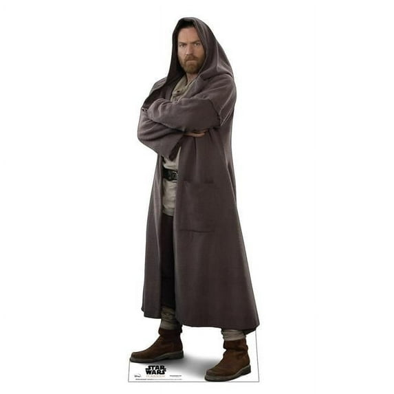 70 x 25 in. Life-size Cardboard Cutout of Obi-Wan Kenobi with Hood - Obi-Wan Kenobi Series