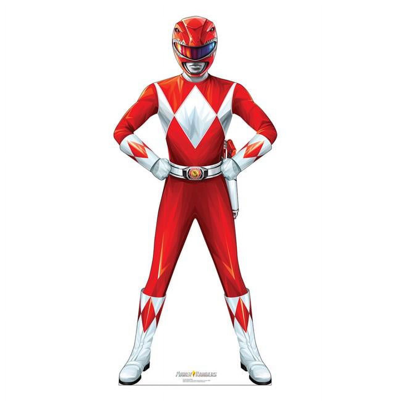 Découpe Carton Grandeur Nature Red Power Ranger - Avec Mini Standee Gratuit !