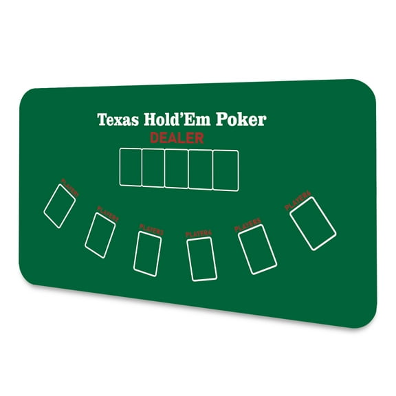 70" x 35" Portable Professional Casino Texas Hold'em Poker Tabletop Layout Mat Non-Slip Rubber Texas Hold'em Poker Layout Table Top Cover for Parties