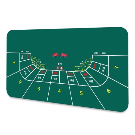 70" x 35" Portable Professional Casino Texas Hold'em Poker Tabletop Layout Mat Non-Slip Rubber Texas Hold'em Poker Layout Table Top Cover for Parties