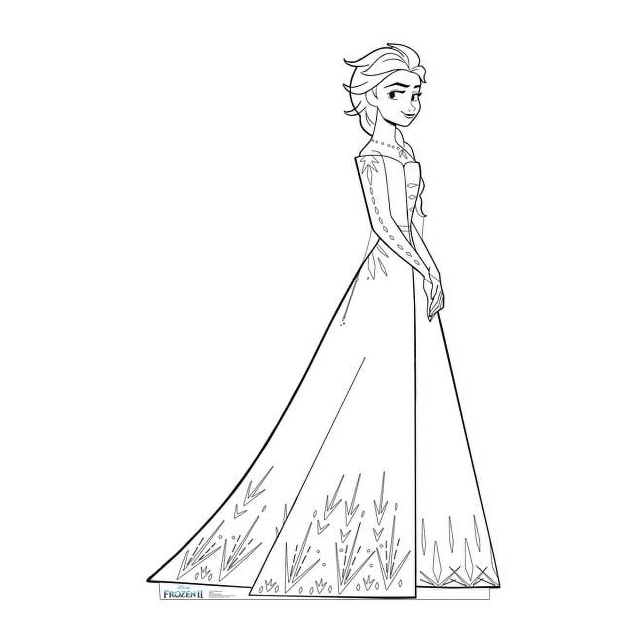 70 x 44 in. Color Me Elsa Cardboard Cutout, Frozen 2 - Walmart.com