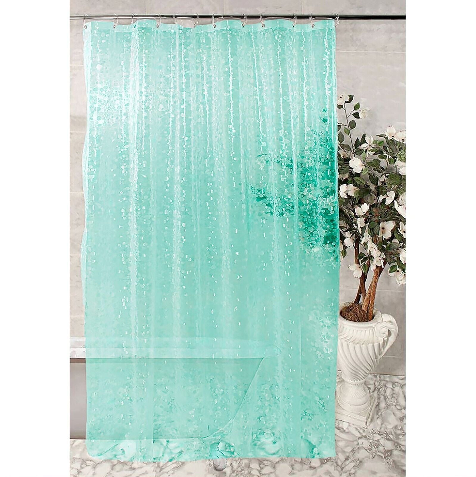 70" x 72" Clear Transparent Stone Pebble PVC Shower Curtain Liner