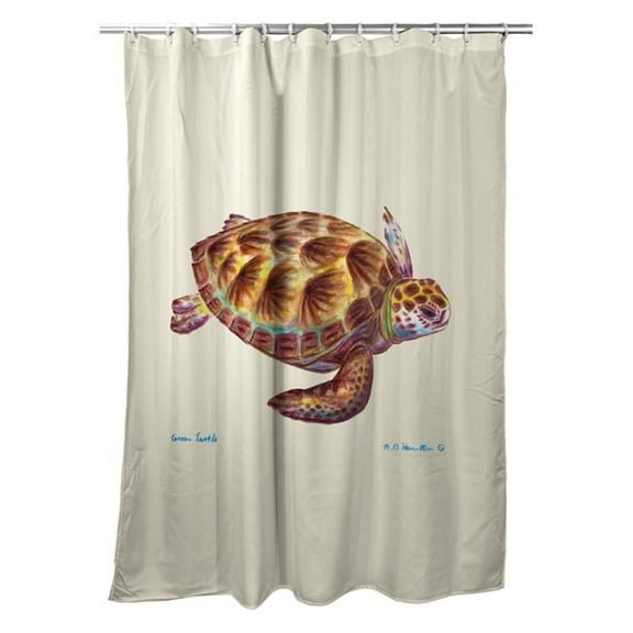 70 x 72 in. Green Sea Turtle Shower Curtain
