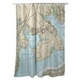 thumbnail image 1 of 70 x 72 in. Occoquan, VA Nautical Map Shower Curtain, 1 of 1