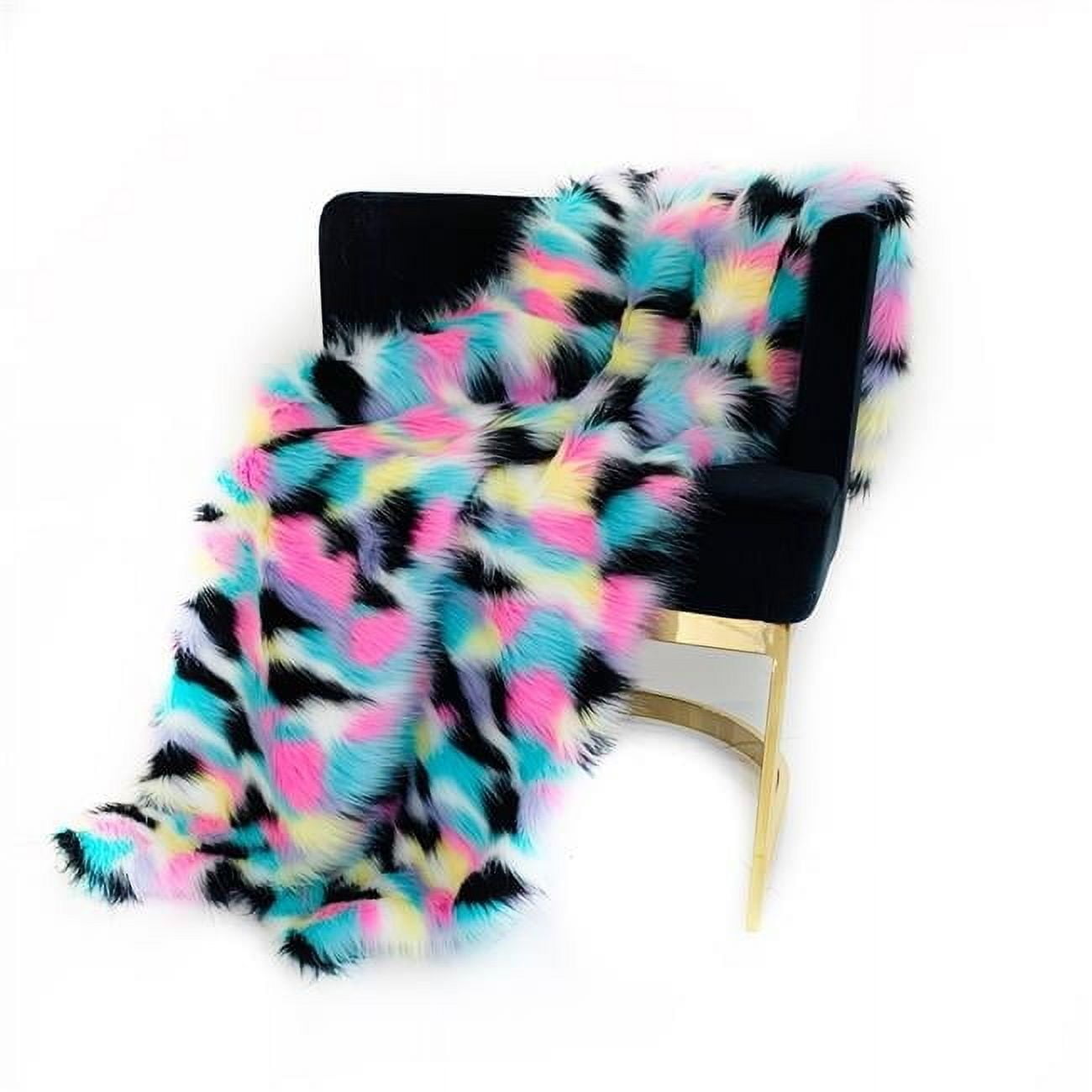 70 x 90 in. Exotic Faux Fur Luxury Throw Blanket, Multi Color - Walmart.com