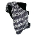 thumbnail image 1 of 70 x 90 in. Fluffy Fields Faux Fur Luxury Throw Blanket, Charcoal, 1 of 1