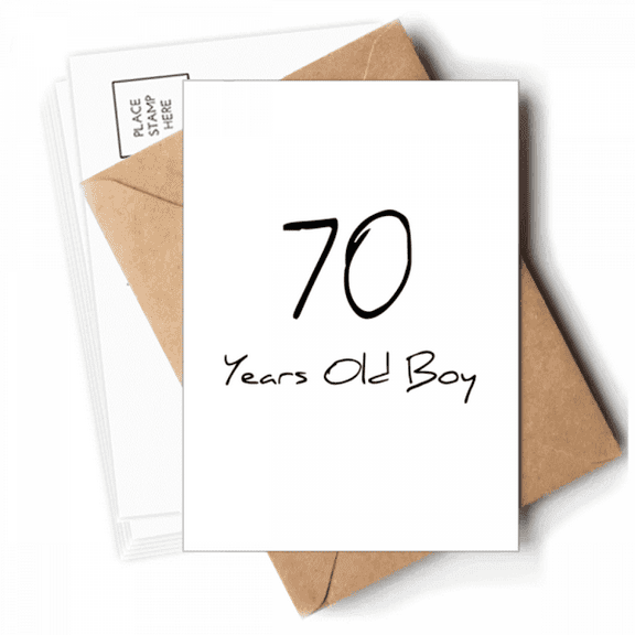 70 years old Boy Age Old Art Deco  Fashion Postcards Envelopes Blank Note Cards Mailing