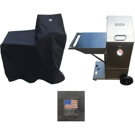 700-704 or 700-701 with Cart Canvas Cover Full Length Custom Made for 4 Gallon Deep Fryer with Side CART Shelf Compatible with Bayou Classic Made in The USA