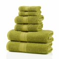 thumbnail image 1 of 700 GSM Long Staple Combed Cotton 6-Piece Towel Set, 2 Face, 2 Hand, and 2 Bath Green Essence, 1 of 3