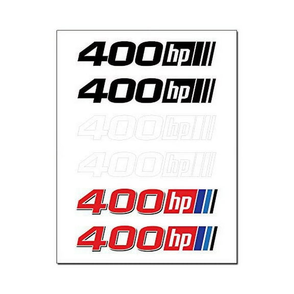 700 Horsepower 6 Vinyl Graphic Car Stickers Sheet