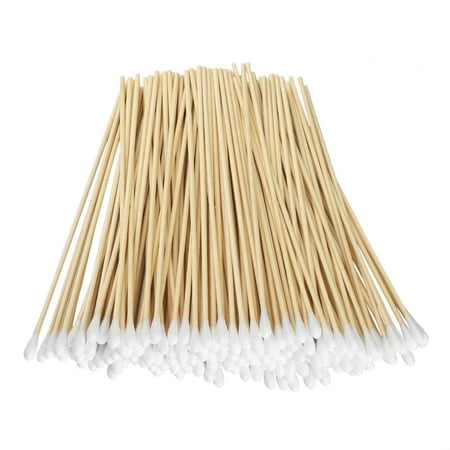 700 Pcs Count 6" Inch Long Cotton Swabs with Wooden Handles Cotton Tipped Applicator, Cleaning with Wood Handle for Oil Makeup Gun Applicators, Eye Ears Eyeshadow Brush and Remover Tool