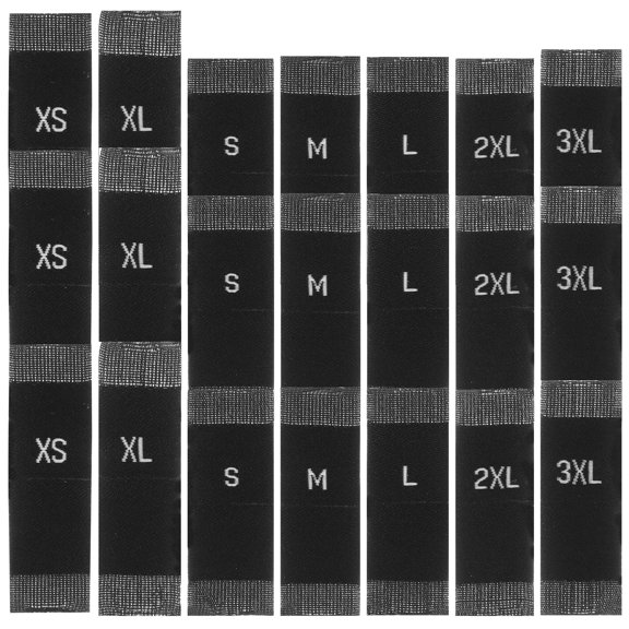 NIAIZEK Black Clothing Size Tags 700 Pieces Rectangular 1.6x0.4 Inch for Apparel Labeling and Sewing
