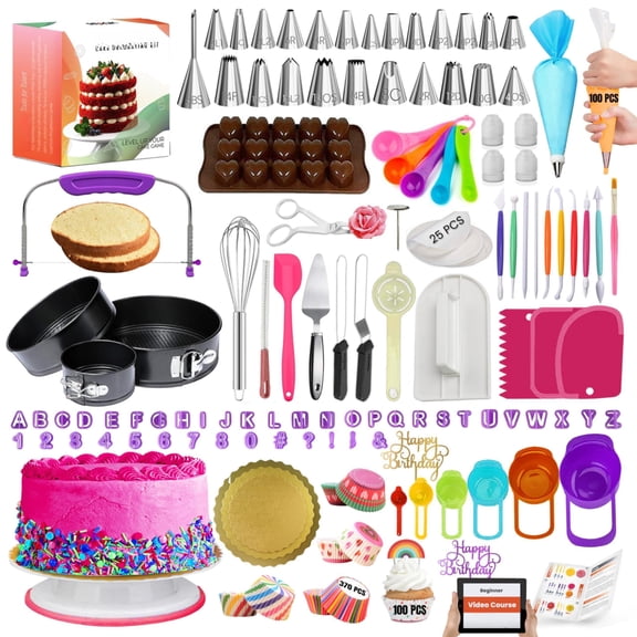 700-Piece Cake Decorating Kit Baking Supplies Set