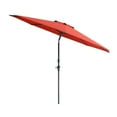 thumbnail image 1 of 700 Series Crimson Red Fabric 10ft Tilting Wind-Protected Patio Umbrella, 1 of 8